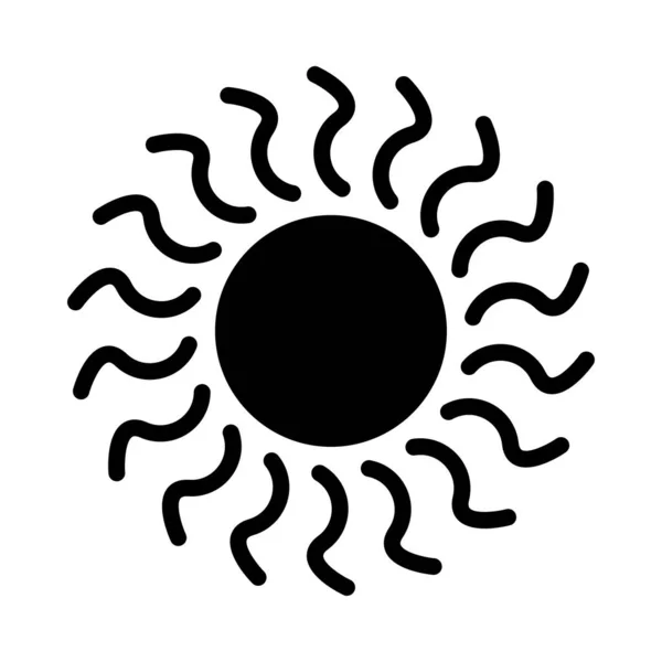 Zon Platte Pictogram Vector Illustratie Zomertijd Concept — Stockvector