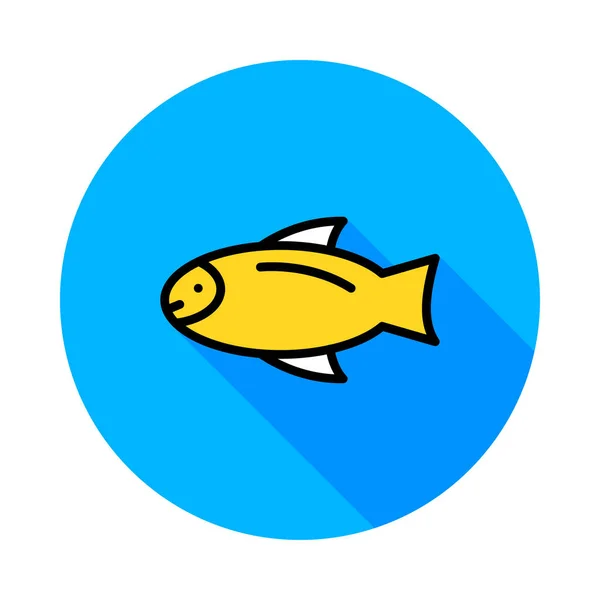 Fish Flat Icon Vector Illustration — Stock Vector