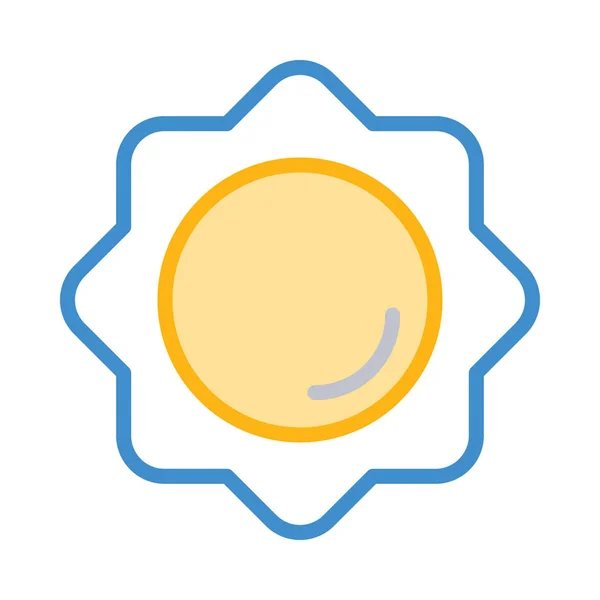 Summer Sun Flat Icon Vector Illustration — Stock Vector