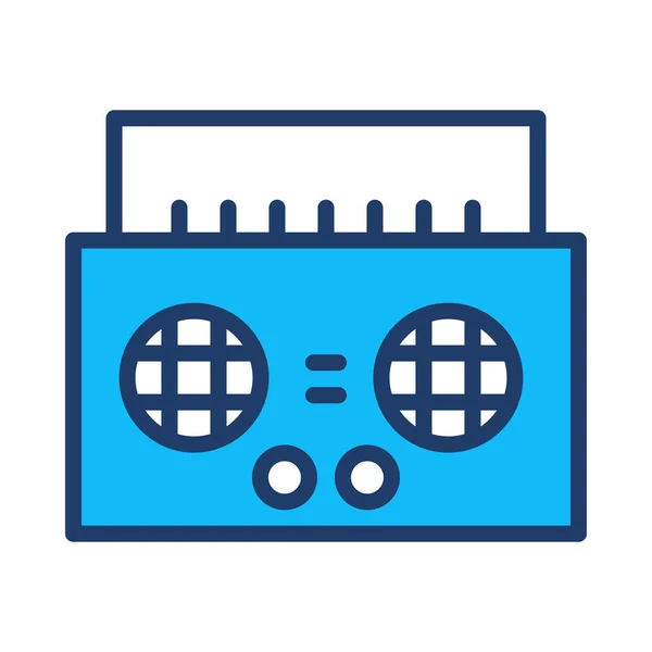 Radio Platte Cassettepictogram Vector Illustratie — Stockvector