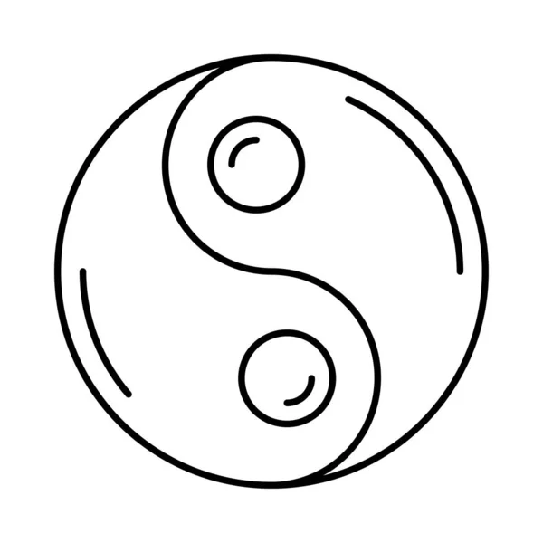 Yin Yang Flaches Symbol Isoliert Auf Weißem Hintergrund Vektor Illustration — Stockvektor