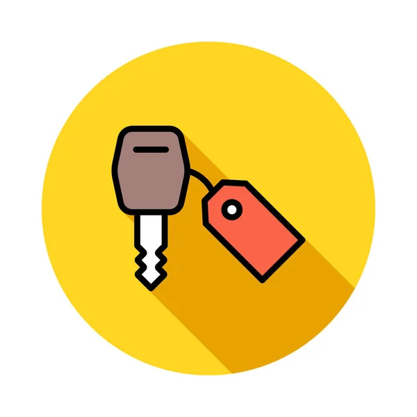 Keychain Web Color Icon — Stock Vector