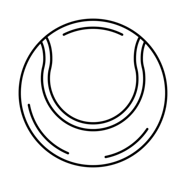 Softball Flaches Symbol Isoliert Auf Weißem Hintergrund Vektor Illustration — Stockvektor