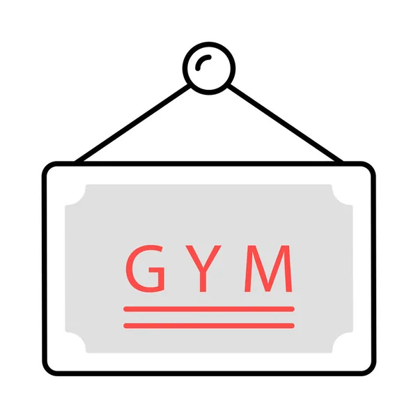 Tablero Gimnasio Icono Plano Aislado Sobre Fondo Blanco Vector Ilustración — Vector de stock