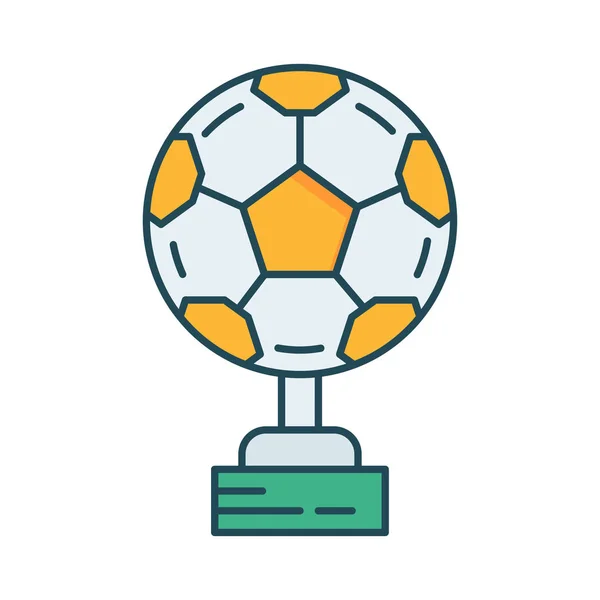 Trofeo Fútbol Icono Plano Aislado Sobre Fondo Blanco Vector Ilustración — Vector de stock