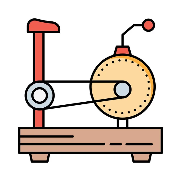 Máquina Ciclismo Icono Plano Aislado Sobre Fondo Blanco Vector Ilustración — Vector de stock