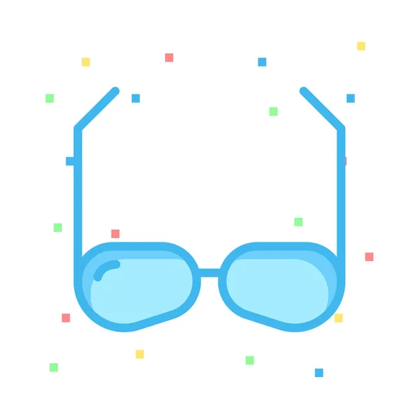 Mode Brille Flaches Symbol Vektor Illustration — Stockvektor