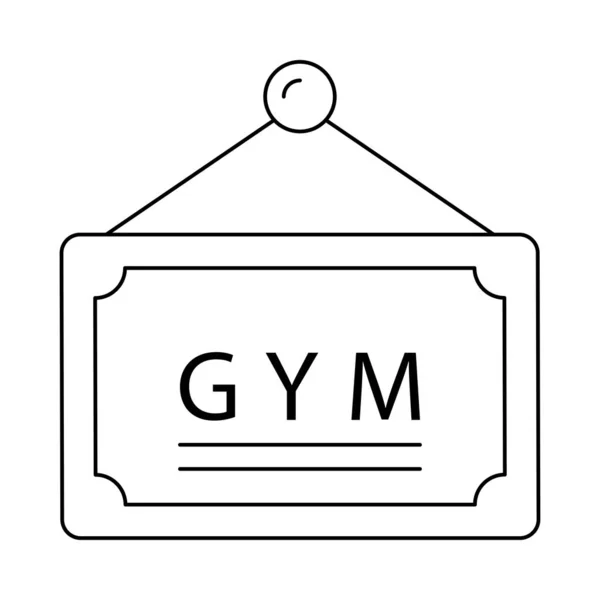 Γυμναστήριο Διοικητικό Συμβούλιο Επίπεδη Εικονίδιο Που Απομονώνονται Λευκό Φόντο Διάνυσμα — Διανυσματικό Αρχείο