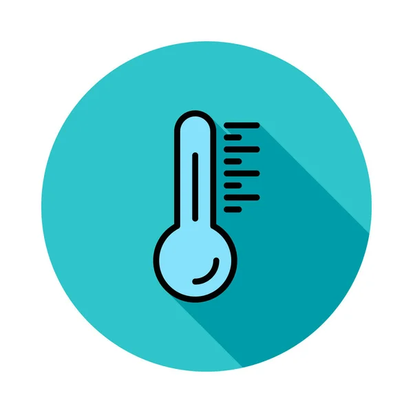 Thermometer Flat Icon Vector Illustration — Stock Vector