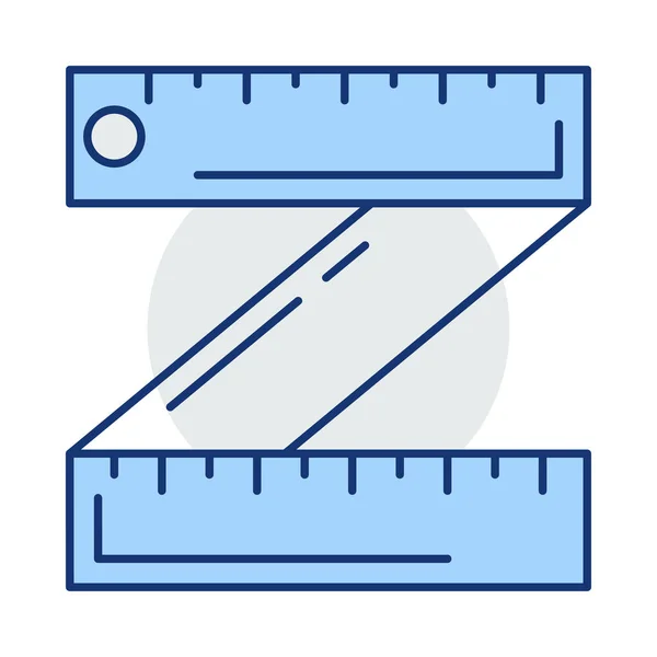 Mètre Mesure Icône Plate Isolée Sur Fond Blanc Vecteur Illustration — Image vectorielle