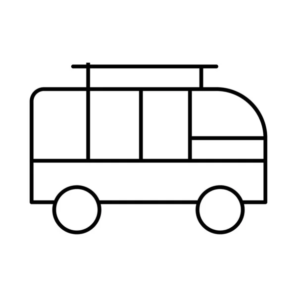 Viagem Ônibus Ícone Cor Vetor Automóvel —  Vetores de Stock