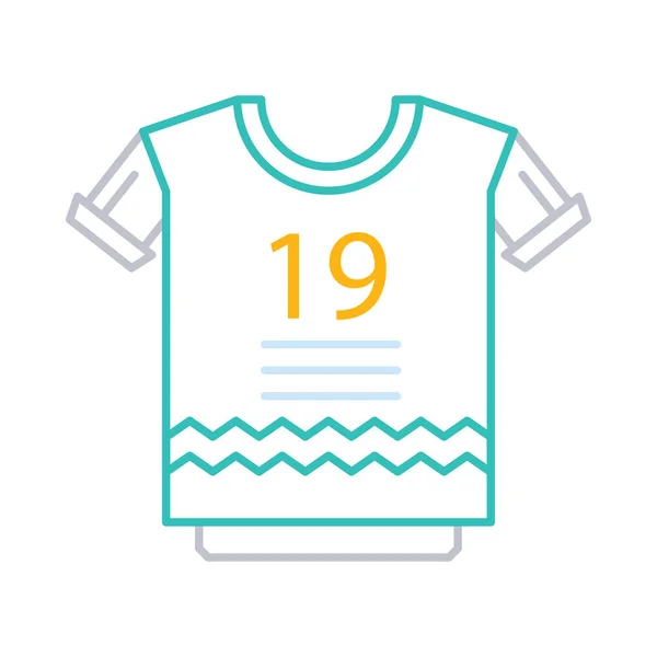 Tela Jersey Icono Plano Aislado Sobre Fondo Blanco Vector Ilustración — Vector de stock