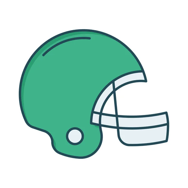 Cricket Casco Seguridad Icono Plano Aislado Sobre Fondo Blanco Vector — Vector de stock