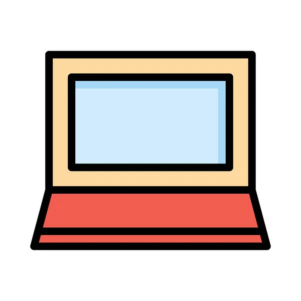 Ikona Sieci Web Urządzenia Laptop — Wektor stockowy