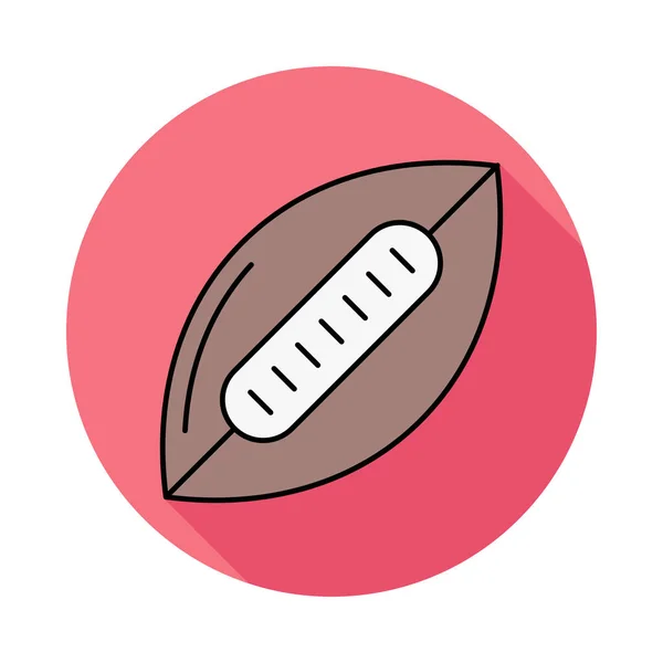 Rugby Ball Flat Icon Isolated White Background Vector Illustration — Stock Vector