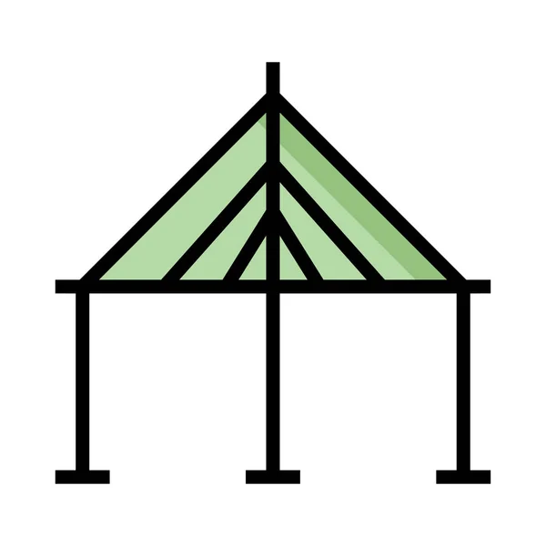 Икона Палатки Вектор Иллюстрация — стоковый вектор
