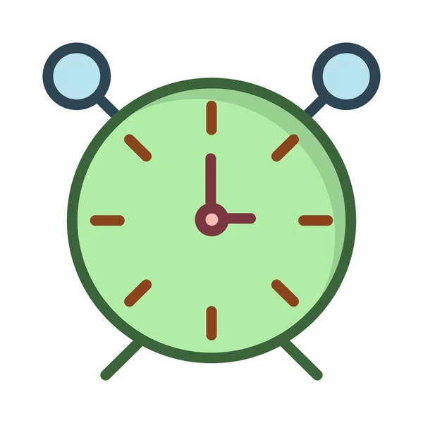 Despertador Icono Plano Vector Ilustración — Vector de stock