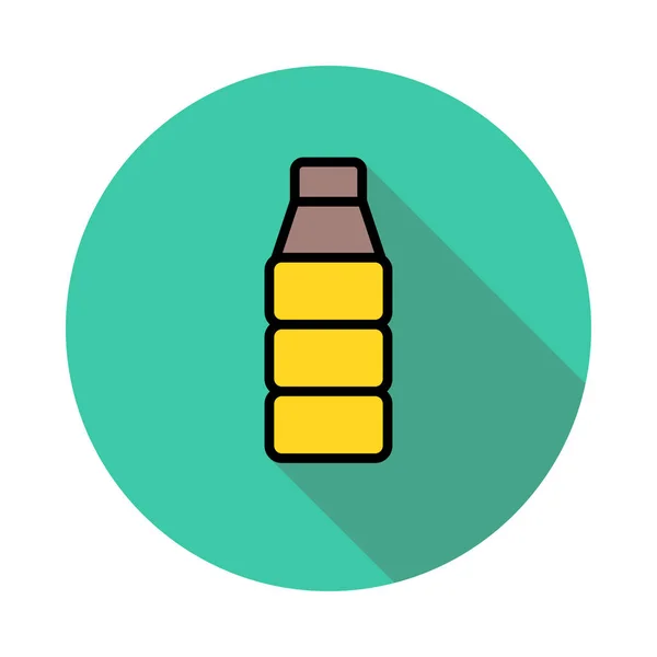 Πλαστικό Μπουκάλι Νερού Επίπεδη Εικονίδιο Διάνυσμα Εικονογράφηση — Διανυσματικό Αρχείο