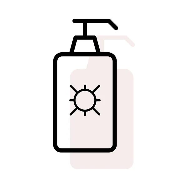 Bottiglia Shampoo Icona Piatta Vettore Illustrazione — Vettoriale Stock
