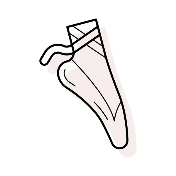 Gymnastiska Foten Platt Ikonen Isolerad Vit Bakgrund Vektor Illustration — Stock vektor