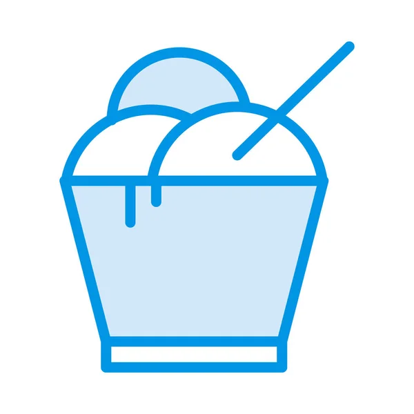 아이스크림 아이콘 삽화와 — 스톡 벡터