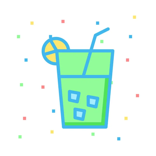 Trinken Web Farbe Vektor Symbol — Stockvektor