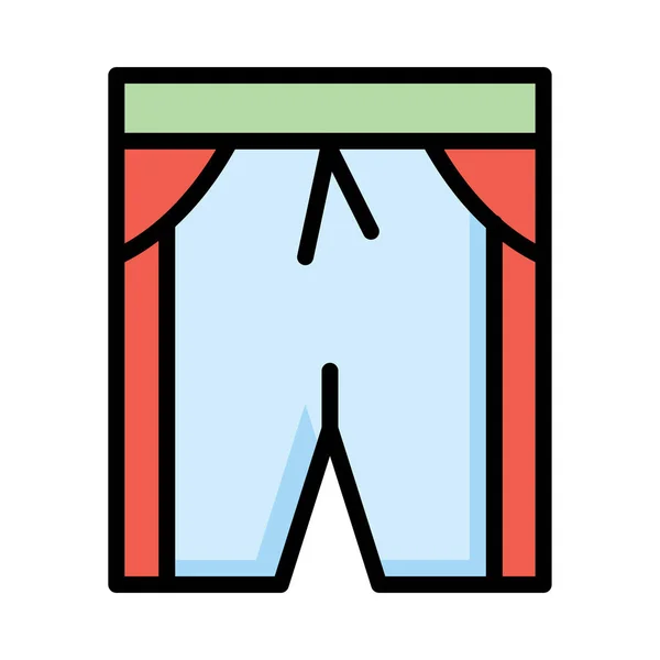 Manliga Underkläder Flat Ikonen Vektor Illustration — Stock vektor