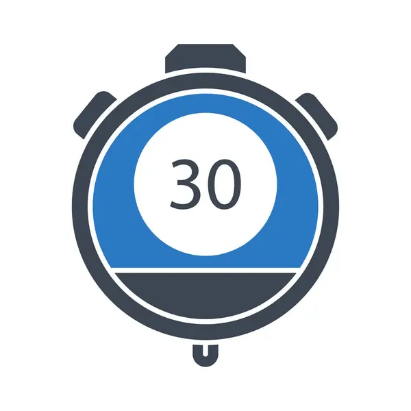 Timer Stopwatch Clock Flat Icon Vector Illustration — Stock Vector