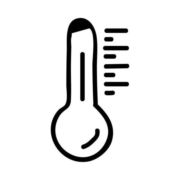 Thermometer Platte Pictogram Vector Illustratie — Stockvector