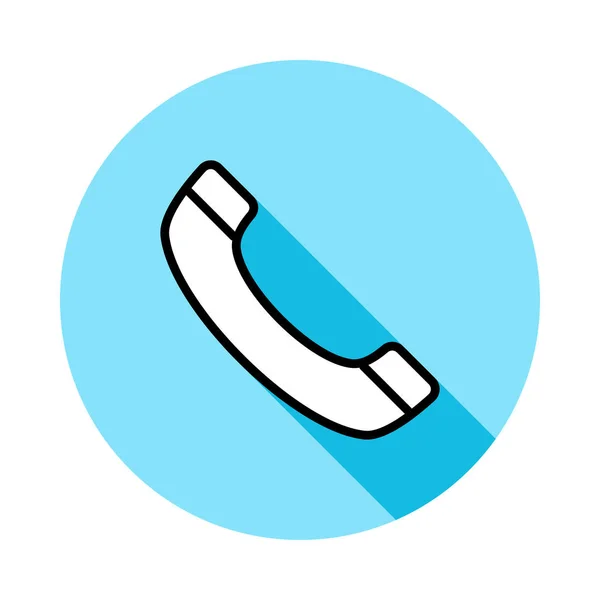 Ring Mottagaren Platt Telefonikonen Vektor Illustration — Stock vektor