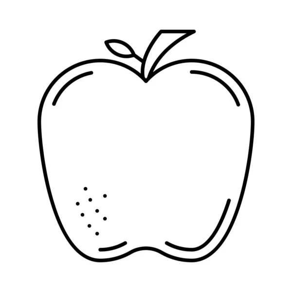 Apple Ovocné Ploché Ikony Vektorová Ilustrace — Stockový vektor