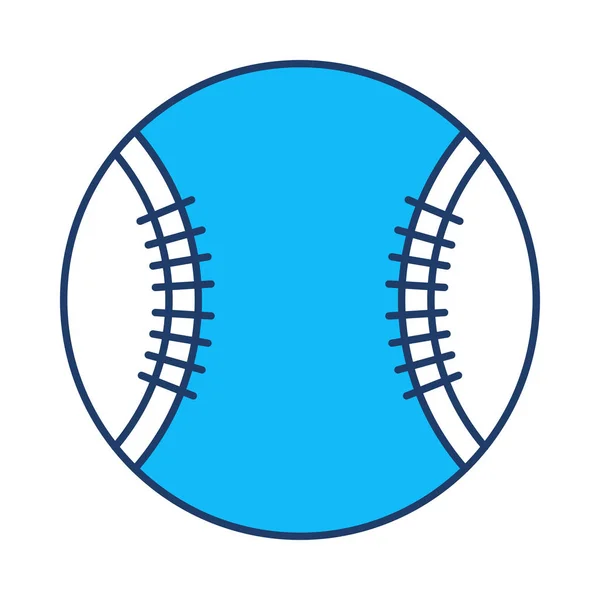 Bola Softbol Icono Plano Aislado Sobre Fondo Blanco Vector Ilustración — Vector de stock