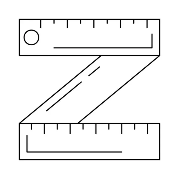 Mètre Mesure Icône Plate Isolée Sur Fond Blanc Vecteur Illustration — Image vectorielle