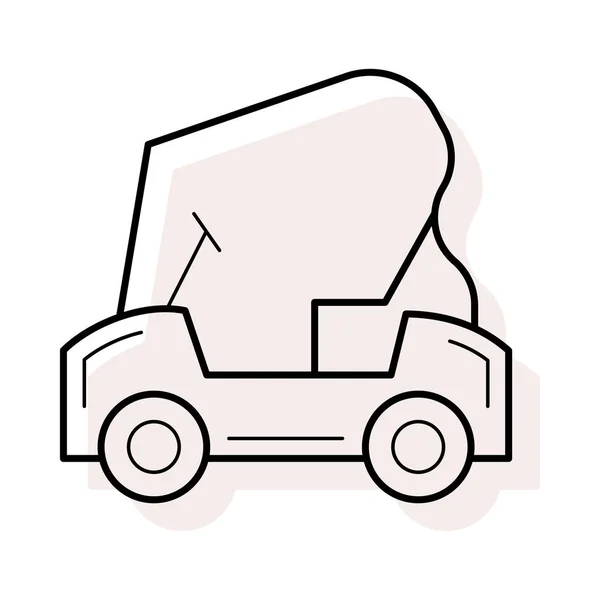 Ikona Płaski Samochód Golf Wektor Ilustracja — Wektor stockowy