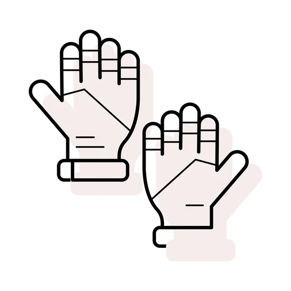 Guantes Cricket Icono Plano Aislado Sobre Fondo Blanco Vector Ilustración — Archivo Imágenes Vectoriales