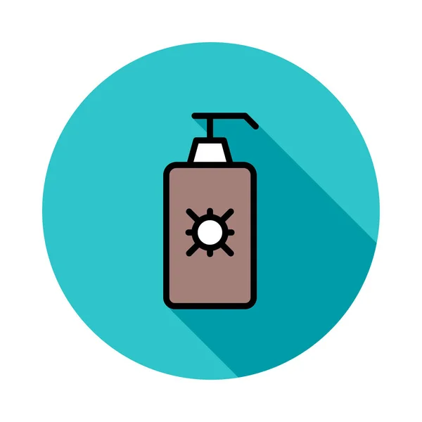 Shampooflasche Flaches Symbol Vektor Illustration — Stockvektor