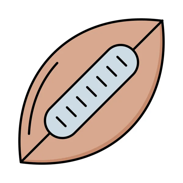Rugby Ball Flaches Symbol Isoliert Auf Weißem Hintergrund Vektor Illustration — Stockvektor