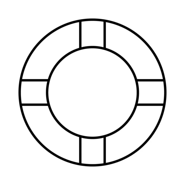 Rettungsring Rettungsvektor Farbe Symbol — Stockvektor