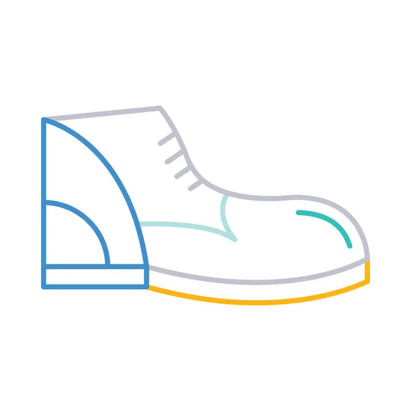 Sneaker Flat Ikonen Isolerad Vit Bakgrund Vektor Illustration — Stock vektor