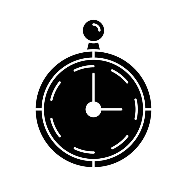 Timern Stoppursikonen Klocka Platta Vektor Illustration — Stock vektor