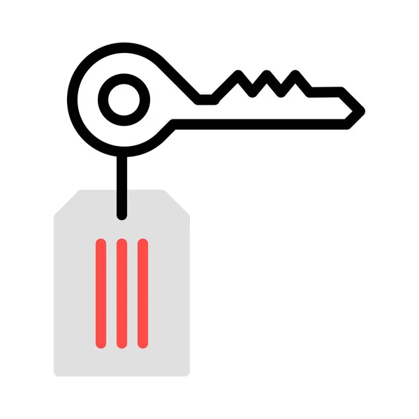 Keychain Icône Couleur Web — Image vectorielle