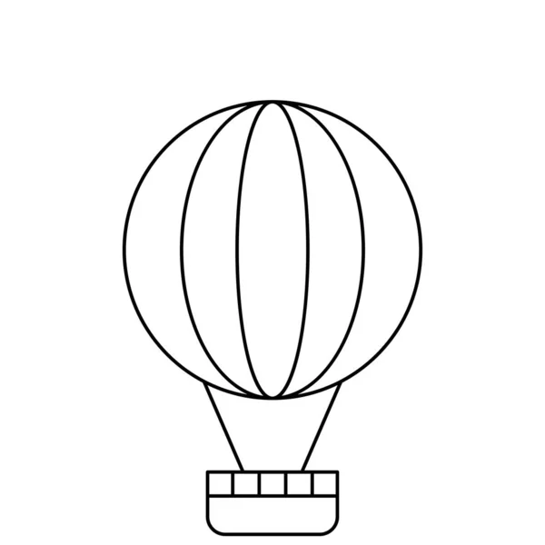 Иконка Плоского Воздушного Шара Изолирована Белом Фоне Вектор Иллюстрация — стоковый вектор