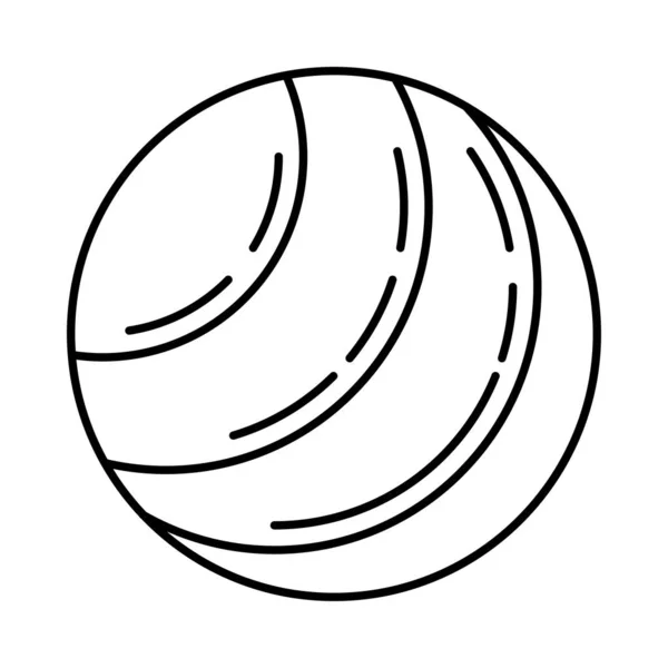 Softball Flaches Symbol Isoliert Auf Weißem Hintergrund Vektor Illustration — Stockvektor