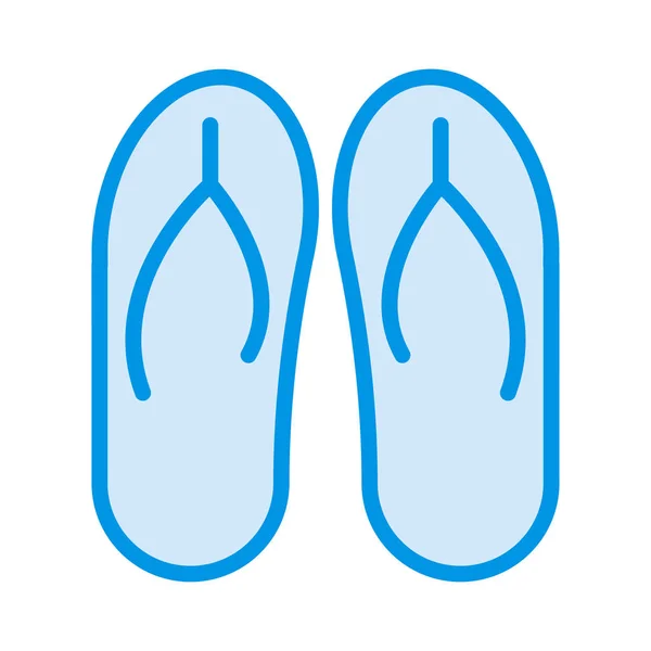 Flip Flop Flat Icon Vector Illustration — Stock Vector