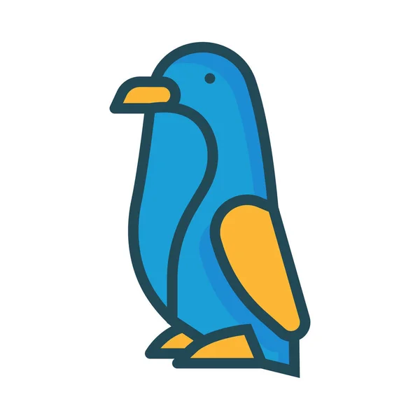Ikona Płaskie Ptak Wróbel Wektor Ilustracja — Wektor stockowy