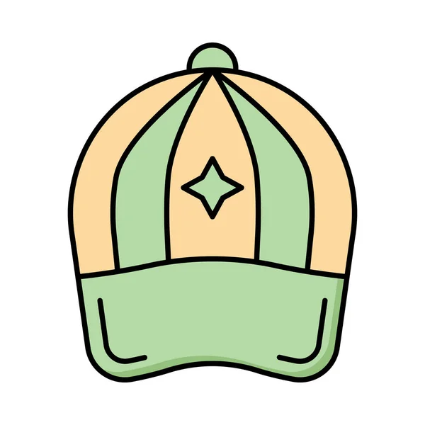 Sportmütze Flaches Symbol Vektor Illustration — Stockvektor