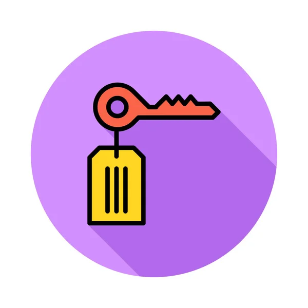 Sleutelhanger Web Kleur Pictogram — Stockvector