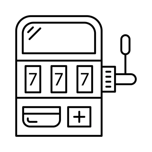 Platte Pictogram Slotmachine Geïsoleerd Een Witte Achtergrond Vector Illustratie — Stockvector