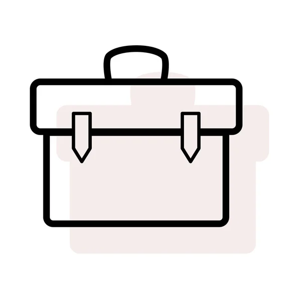 Briefcase Flat Icon Vector Illustration — Stock Vector