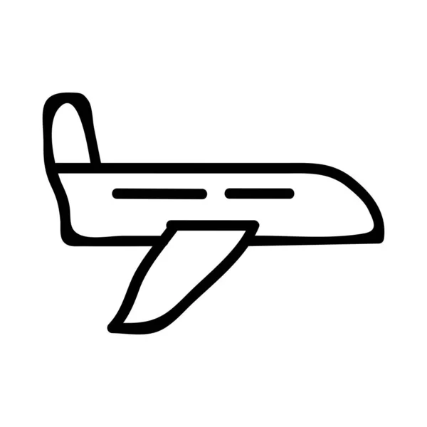 Repülőgép Repülési Lapos Ikon Vektor Ábra Utazási Koncepció — Stock Vector